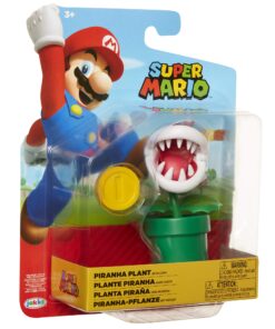 World of Nintendo Super Mario Piranha Plant 4” Articulated Figure with Coin 19 811h7Sx9 RL