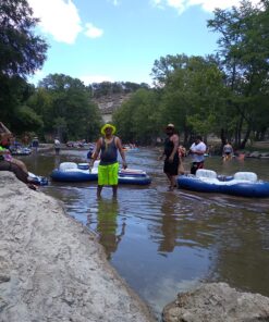 Intex River Run II Inflatable 2-Person Pool Tube Float with Attached Cooler and Repair Kit Multi-colored 45 811iOEbhcL