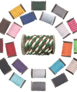 Ravenox Natural Twisted Cotton Rope | Made in The USA | Strong Triple-Strand Cordage for Sports, Décor, Pet Toys, Crafts, Macramé & Indoor Outdoor Use| by The Foot & Diameter (Multiple Color) Camouflage 1/4 Inch x 10 Feet 10 811iR1sXeUL