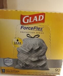 Glad Tall Kitchen Protection Series Drawstring Trash Bags -13 Gallon Grey Trash Bag - 90 Count 90 Count (Pack of 1) 59 811jqpfUUEL
