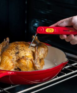 ThermoPro TP03 Digital Meat Thermometer for Cooking Kitchen Food Candy Instant Read LCD Thermometer with Backlight and Magnet for Oil Deep Fry BBQ Grill Smoker Thermometer Bright Red 32 811kdNsUlHL