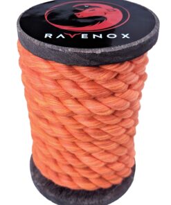 Ravenox Natural Twisted Cotton Rope | Made in The USA | Strong Triple-Strand Cordage for Sports, Décor, Pet Toys, Crafts, Macramé & Indoor Outdoor Use| by The Foot & Diameter (Multiple Color) Orange 1/8 Inch x 3000 Feet 10 811kmPT84lL