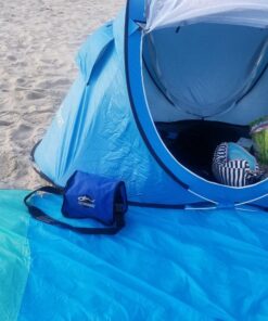 Abco Small Pop Up Tent and Automatic Instant Portable Cabana Beach Small Tent - 2 Person Pop Up Tent - 2 Doors Emergency Tent - Water-Resistant, UV Protection Sun Shelter with Carrying Bag (Sky Blue) 50 811kuRyR RL
