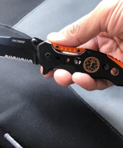 Snake Eye Tactical EMT Black & Orange Folding Pocket Knife 33 811ld7OXUaL