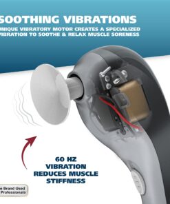 Wahl All Body Corded Light Soothing Vibratory Massager with 4 Attachment Heads - 2 Massaging Speeds - Massage Tools for Back Massage, Foot Massage, Neck Massage, and Leg Massage. - 4120-600 Grey 5 Piece Set 11 811m4bySXEL