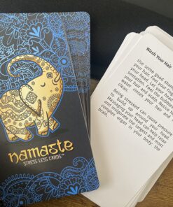 Namaste Stress Reducing Cards - Self Care Cards, Anxiety and Stress Relief Gifts, Mindfulness & Meditation Cards, Mindful gifts for Women - MSS Inc 43 811mv05dXlL
