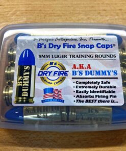 B's Dry Fire Snap Caps - A.K.A. B's Dummy's - Dummy 9mm Luger Training Caps Blue Brass (10 Pack) 19 811n1xCaJuL