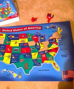 Melissa & Doug USA Map Floor Puzzle (51 pcs, 2 x 3 feet), Multi 43 811oVc0TFHL 1