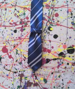 MISS FANTASY Halloween Cosplay Tie for Themed Party Costume Accessory Regular Length Classic Blue Necktie, Unisex Adult Cosplay, Tie Halloween Satin Toy Tie (M,58in) Blue-packed in Kraft Bag M, 58 inches length 37 811ohGnu7uL