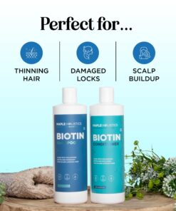 Volumizing Biotin Shampoo and Conditioner Set - Sulfate Free Shampoo and Conditioner for Dry Damaged Hair Care - Thinning Hair Shampoo and Conditioner with Nourishing Biotin and Rosemary Oil (8oz) 8.00 Fl Oz (Pack of 2) 19 811pHa2WNpL