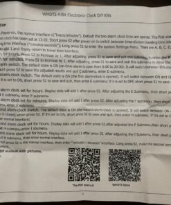 MiOYOOW 4-Digit Digital Clock Kits with PCB, DIY Alarm Clock Soldering Project Kit for Learning Electronics Soldering Practice with English Instructions 1 Pack-4 Digit Clock Kit(0.56 Inch) 85 811qPD09Z5L