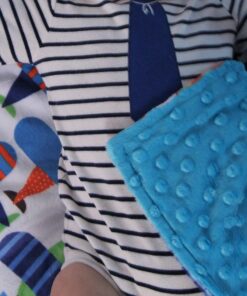 Unisex Baby Reversible Minky Dot Stroller Blanket (Choose Color) (Airplane/Turquoise) Airplane / Turquoise 17 811rSeWil8L