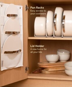 Caraway Nonstick Ceramic Cookware Set (12 Piece) Pots, Pans, 3 Lids and Kitchen Storage - Non Toxic, PTFE & PFOA Free - Oven Safe & Compatible with All Stovetops (Gas, Electric & Induction) - Cream 27 811rT2ZDWPL