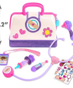 DOC MCSTUFFINS Disney Junior Toy Hospital Doctor's Bag Set, 7-piece Dress Up and Pretend Play Doctor Kit, Officially Licensed Kids Toys for Ages 3 Up Multicolor 29 811rdhdSlmL