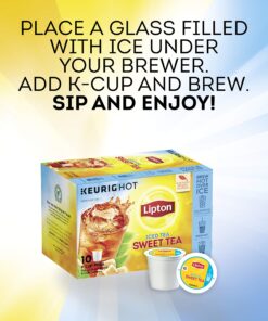 Lipton Southernn Sweet Iced Tea K-Cups, 10 Pods (Pack of 6) Iced Sweet Tea 10 Count (Pack of 6) 13 811ruad8QL