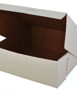 Southern Champion Tray 0973 Premium Clay-Coated Kraft Paperboard White Non-Window Lock Corner Bakery Box, 10" Length x 10" Width x 4" Height, White (Case of 100) 10" L x 10" W x 4" H - 100ct 13 811rxsMwdJL