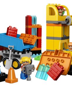 Alternative view of LEGO DUPLO Big Construction Site 10813 Building Set with Toy Dump Truck, Toy Crane and Toy Bulldozer for a Complete Toddler Construction Toy Set (67 Pieces)