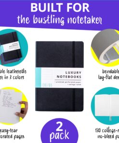 Alternative view of Papercode Lined Journal Notebooks (2 Pack) - Luxury Journals for Writing w/ 130 Pages, Soft Cover - Executive Notebooks for Work, Travel, College - Gray Grey 2 Pack