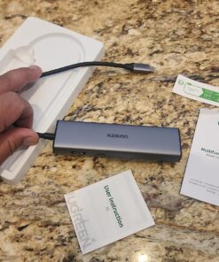 UGREEN Revodok 1061 USB C Hub 6-in-1 Gigabit USB C to Ethernet Adapter with 4K HDMI, 100W Power Delivery, 3 USB 3.0, Compatible with MacBook, iPad Pro, iPhone 15 Pro/Pro Max, Dell, HP, Chromebook. 49 811v7GPgKVL