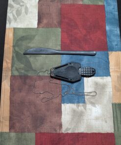 MTech USA – Fixed Neck Knife - Black Blade and Handle, Full Tang, Includes Nylon Fiber Sheath w/ Pocket Clip and Ball Chain - Hunting, Camping, Survival, Tactical, EDC – MT-588BK 38 811w JrG65L