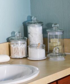 Anchor Hocking Apothecary Jar Canister Set with Ball Lid, 4-Piece Set, Clear Glass - 4 Piece Ball Jar Set 24 811w9srpHpL