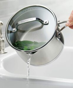 KitchenAid 3-Ply Base Stainless Steel Cookware Pots and Pans Set, 10 Piece, Brushed Stainless 37 811xOavXV3L