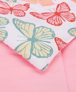 Amazon Basics Kid's Easy Care Microfiber Bed-in-a-Bag 5-Piece Bedding Set, Twin, Butterfly Friends 13 811y5DK 9KL