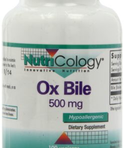 Alternative view of Nutricology Ox Bile 500 mg - Fat Digestion, Liver, Metabolic, GI Support - 100 Vegicaps
