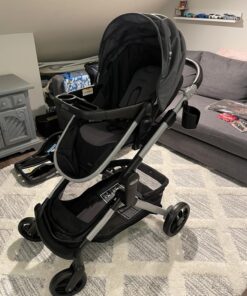 Graco Modes Nest Travel System, Includes Baby Stroller with Height Adjustable Reversible Seat, Pram Mode, Lightweight Aluminum Frame and SnugRide 35 Lite Elite Infant Car Seat, Sullivan Modes Nest w/ Height-Adjustable Seat 34 811z3y3TmmL