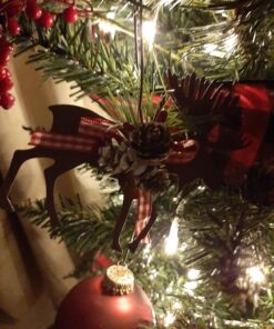 Alternative view of Metal Die Cut Moose & Deer Christmas Ornaments (set of 6)