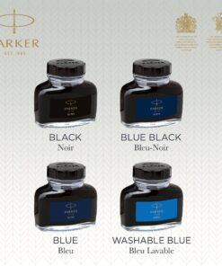 Parker Fountain Pen Ink Bottle Washable Blue QUINK Ink 57ml. Fountain Pen Refill Blue Wash 22 8120Ksm25L
