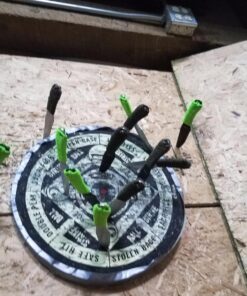 Perfect Point Throwing Knives – Set of 12 – 6 Satin Finish and 6 Black Stainless Steel Throwing Knives, Includes Nylon Sheath, Full Tang Construction, Well Balanced, – PAK-712-12 40 812114KnVZL