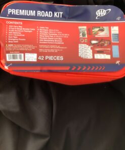 Lifeline AAA Premium Road Kit, 42 Piece Emergency Car Kit with Jumper Cables, Flashlight and First Aid Kit,4330AAA,Black 33 8122MfmkH1L