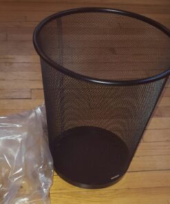 Rolodex Mesh Round Wastebasket, 11-1/2 Diameter x 14-1/4 H, Black (22351) 17 81233IsmfSL