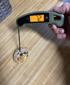 Lavatools PX1D Javelin PRO Duo Ultra Fast Professional Digital Instant Read Meat Thermometer for Grill and Cooking, 4.5" Probe, Auto-Rotating Backlit Display, Splash Resistant – Olive 15 8123hRtRPnL