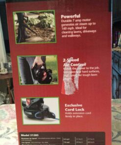Toro 51585 Power Sweep Electric Leaf Blower, 7 Amp 2-Speed , Black , 160 mph Blower Blower Vac 34 8123yfQQgdL