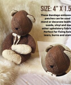 MastaPlasta Instant Self-Adhesive Premium Suede and Velvet Repair Patch. Brown Suede Bandage 4 x 1.5 Inch (10cm x 4cm). Upholstery Quality Patches for Sofas, Car Interiors, Bags, Jackets & More 12 81244T4J qL