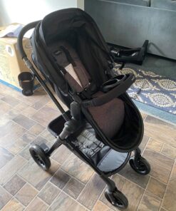 Evenflo Pivot Modular Travel System with LiteMax Infant Car Seat with Anti-Rebound Bar (Casual Gray) Casual Grey Stroller 37 8124tZ7o LL