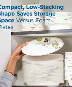 Dixie 8.5" Medium-Weight Paper Plates by GP PRO (Georgia-Pacific); Pathways; UX9WS; 500 Count (125 Plates Per Pack; 4 Packs Per Case) Pathways Design 8.5 in 17 8125ElNaTL