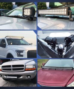 Nilight 90025B Led Light Bar Mounting Brackets 2pcs Universal Hood Led Work Light led Pods Mount Bracket Clamp Holder for SUV Truck Off Road Installed No Need Drilling, 2 Years Warranty,Black 28 8125MDFq4DL