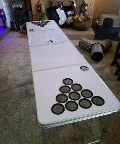 GoPong 8 Foot Portable Beer Pong / Tailgate Tables (Black, Football, American Flag, or Custom Dry Erase) 8-Feet 23 8125zWxmZ6L