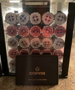 Copag 1546 Design 100% Plastic Playing Cards, Poker Size Black/Gold (Jumbo Index, 1 Set) Jumbo Index 37 8127K2K2pL