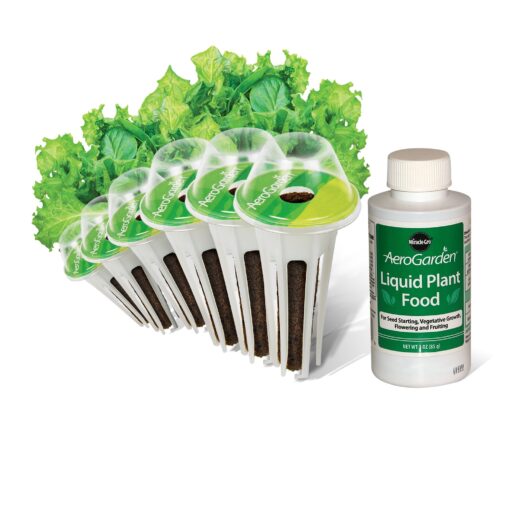 Aerogarden Salad Greens Seed Pod Kit with Red and Green Leaf, Romaine and Butter Head Lettuce, Liquid Plant Food and Growing Guide (6-Pod) 6-pod