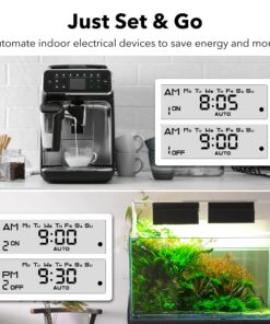 BN-LINK 7 Day Heavy Duty Digital Programmable Timer, FD60 U6, 115V, 60Hz, Dual Outlet, Indoor, for Lamp Light Fan Security UL Listed FD-60/U6 25 812AxodSELL