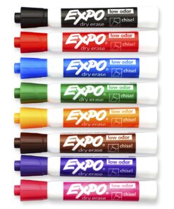 Alternative view of EXPO 80678 Low-Odor Dry Erase Markers, Chisel Tip, Assorted Colors, 8-Count