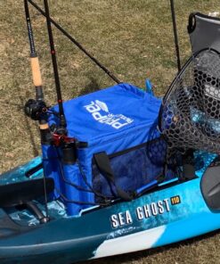 Shoreline Marine Propel Paddle Gear Ultimate Kayak Bag | Durable Water Resistant 1200 Denier Material | 2 Fishing Rod Holders | Heavy Duty Zipper | Lined Accessory Storage Compartment 17 812CHIMx98L