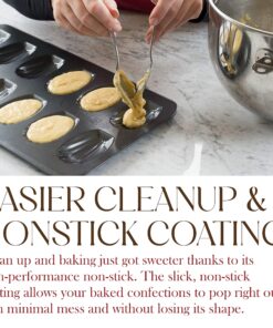 Bellemain Madeleine Pan | 12-Well Madeleine Mold Makes 12 Madeleine Cookies | Nonstick Tea Cake Pan for Madeleines, Cakelet Pan | Warp-Resistant Carbon Steel Madeline Pans (2-Pack) 29 812EU4It4JL