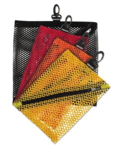 Vaultz Mesh Zipper Pouch Set - Pack of 4 - Mesh Pouch Zipper Bags for Organizing, Storage, Travel, School, Cosmetics - Small, Medium & Large Assorted Bag Sizes - Boys Asst Colors 4 Pack