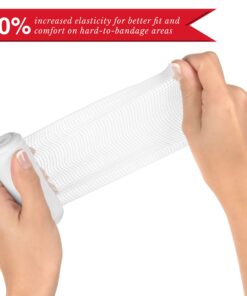 Swiss Safe Long Elastic Stretch Gauze Rolls, 4 Inch x 8 Yards, (24 Pack) 24 11 812Fw j6hIL