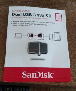 SanDisk 64GBUltra Dual USB Drive 3.0, SDDD2-064G-GAM46(Black) 64GB Black 25 812GPBAug0L